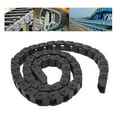 thumbnail image 1 of Black Plastic Cable Wire Carrier Drag Chain Open Type High Toughness Plastic Chain With End Connectors For CNC, 1 of 8