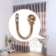 thumbnail image 2 of Juego de 2 sujetadores decorativos de metal para cortinas, sujetadores para cortinas de ventana montados en la pared para dormitorio, sala de estar, oficina con tornillos, color blanco Ormromra LT211-3, 2 of 7