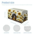 thumbnail image 7 of ZUXONGSY Sunflower Dachshund Tissue Box Cover Modern PU Leather Tissue Holder with Snap Button Texture Leather Tissue Box Cover Waterproof Tissue Cover Gifts to Friends Family, 7 of 7