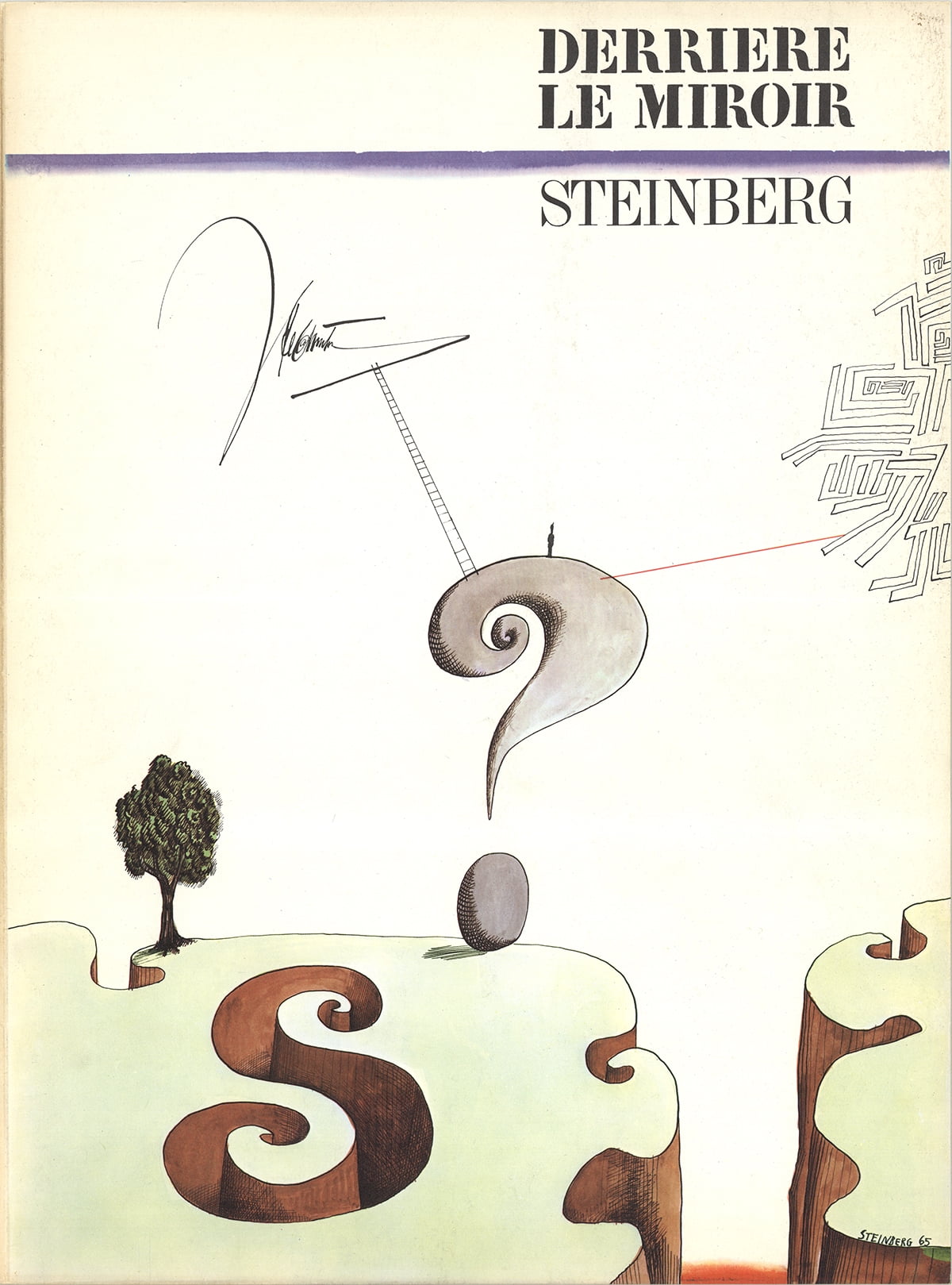 SAUL STEINBERG DLM No. 157 Cover 15" x 11" Lithograph 1966