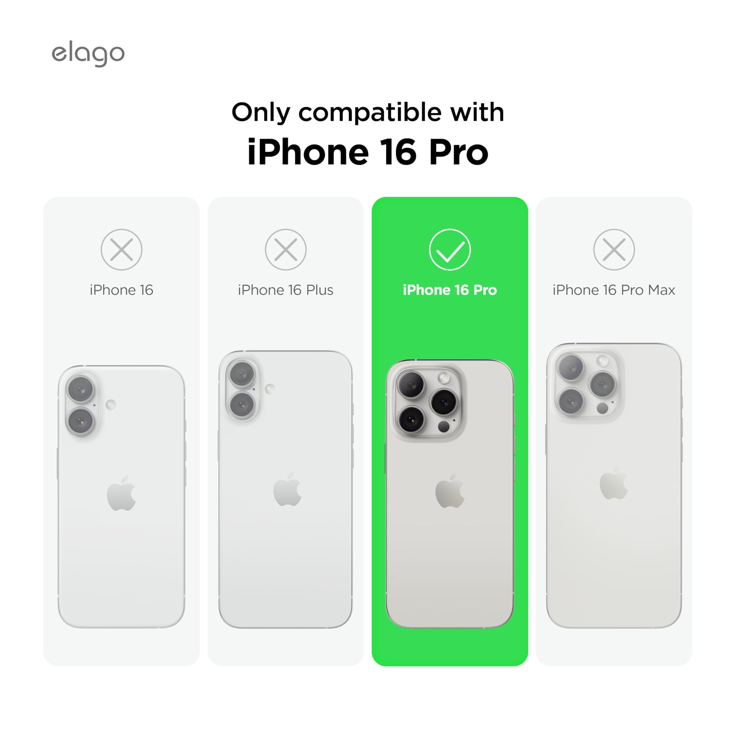 elago Magnetic Leather Case Compatible with iPhone 16 Pro Case, Compatible with All MagSafe Accessories, 6.3 inch - Built-in Magnets, Vegan Leather, Shockproof, Water-Resistant [Black]