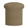thumbnail image 6 of HomePop Quinn Upholstered Ottoman, Mocha Velvet, 6 of 10