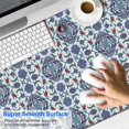 thumbnail image 2 of Long Mouse Pads for Desk,Blue Floral Ornament Pattern Desk Mats on Top Of Desks, Desk Mouse Pad Extra Large with 3mm Non-Slip Base and Stitched Edge for Gaming,Office,Work,Home 47.3"x23.6", 2 of 6
