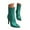 Green, variant on UngA Calf Boots Women's Mid-Calf Cowboy Cowgirl Boots , Side Zipper, Motorcycle Style, Classic Round Toe,Fashion Western Hot Pink,7