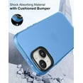 thumbnail image 5 of Case Compatible with iPhone 15 (6.1-inch) Matte Translucent Phone Case for Men, Women, Girls, Thin Back Cover, Blue, 5 of 14
