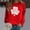 Red, variant on New & Trending!FUNUONY St Patricks Day Shirt Women's Fashion Casual Floral Print Round Neck Long Sleeve Top Sweatshirt Khaki 3XL