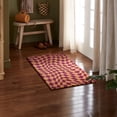 thumbnail image 4 of TOWN & COUNTRY TERRA Emmett Groovy Checkerboard Outdoor Door Mat, Natural Coir, Heavyweight, Non-Slip Entryway Mat, Purple, 24"x36", 4 of 5