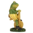 thumbnail image 2 of Estatuilla de rana de cartero verde, estatua de adorno de rana de resina para decoración de escritorio y paisaje, 2 of 12