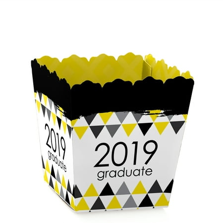 Yellow Grad - Best is Yet to Come - Party Mini Favor Boxes - Yellow 2019 Graduation Party Treat Candy Boxes - Set of