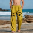 thumbnail image 2 of SGFCWSX Boys Lounge Pants Elastic Waist Graphic Loose Fit Soft Casual Pants for Kids Yellow Size 8 Years, 2 of 10