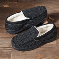 thumbnail image 2 of Mocasines Forrados Piel Hombres Mocasín Cómodas para El Invierno Otoño, 2 of 9
