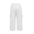thumbnail image 5 of Jessboyy Mens Cargo Capris Shorts with Pockets Elastic Waist Drawstring Below the Knee Shorts for Men Summer Workout Outdoor Hiking Capri Beige,L, 5 of 8