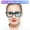 Blue(bluelight), variant on OCCI CHIARI Reading Glasses Women 1.75 Big Readers for Large Lady Clear Lens (1.0 1.25 1.5 1.75 2.0 2.25 2.5 2.75 3.0 3.5 4.0) with Arylic Lens (Purple, 175)