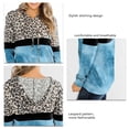 thumbnail image 2 of Sudadera con capucha Fugacal con Estampado de Leopardo y Diseño de Costura Tie Dye Para Mujer, 2 of 6