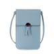 thumbnail image 1 of Bolsa de teléfono táctil para mujer, bolso de hombro de cuero mini, transparente, azul cielo, 1 of 2