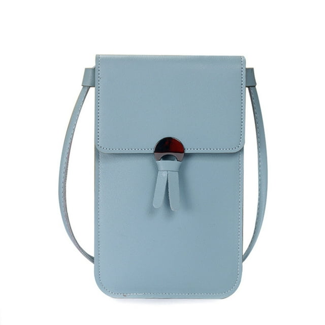 DGS Women Touchscreen Phone Bags, Mini Leather Mobile Phone Crossbody Bags Shoulder Handbag Wallet With Credit Card Slots