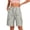 A183 Gray, variant on Xdegoge Women's Long Cargo Shorts Knee Length Casual Summer Elastic Waist Drawstring Bermuda Shorts with Multi Pockets for Hiking Outdoor Athletic