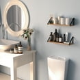thumbnail image 3 of Wallniture Ponza 17" Bathroom Floating Shelves Over Toilet Storage Shelf Rustic Wall Shelving, Natural Burned (2 Count), 3 of 9