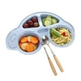thumbnail image 3 of Ke1Clo Toddler Divided Plates under $5! Non-Slip Baby Dinner Tray with Sections, Microwave Dishwasher Safe Kids Meal Dish, Cartoon Shape for Easy Feeding Snacks, 3 of 3