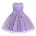 thumbnail image 2 of IBTOM CASTLE Toddler Little Flower Girls Princess Tulle Dress Sleeveless Floral Embroidery Tutu 3D Butterfly Back Bowknot For Wedding Birthday Party Evening Formal Purple, 2 of 7