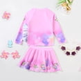 thumbnail image 4 of Gerichy Toddler Girl Swimsuit,Girls Bathing Suit Girls Swimsuit Set Comfortable Fashion Casual Floral Swimsuit Three Piece Set, 4 of 7