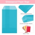 thumbnail image 3 of Uxcell 100Pcs Kraft Paper Treat Bags, 6" x 3" Greaseproof Candy Bags Flat Favor Bags Small Gift Bags, Light Blue, 3 of 6