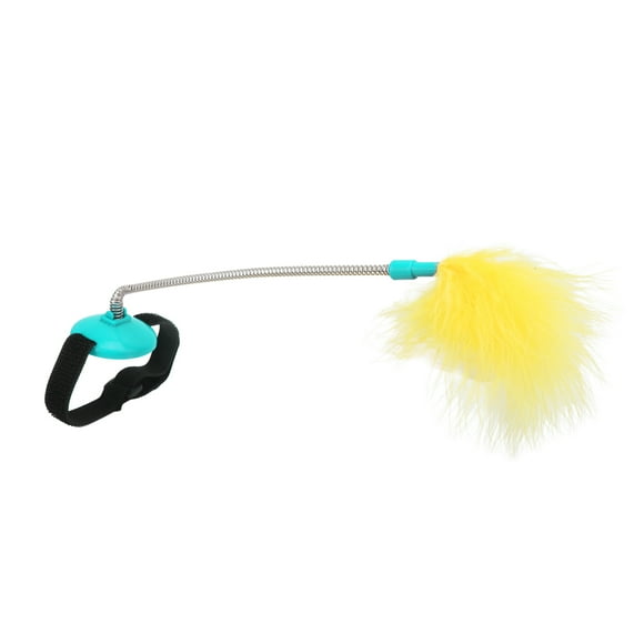 Collar Cat Teaser, Toys With Self Excited Feather Neck Interactive TeaserDark Blue