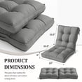 thumbnail image 3 of Kimunuk Outdoor Chair Cushions Set of 1, 43 x 23 x 5 in Non Slip Porch Swing Cushion Seat Back Cushions with Ties for Indoor Patio Rocking Chair, Light Grey, 3 of 8