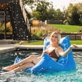 thumbnail image 5 of Big Joe Captain's Float No Inflation Needed Pool Lounger, Coral Bloom Double Sided Mesh, Quick Draining Fabric, 3 feet, 5 of 8