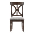 thumbnail image 4 of Lexicon Cardano Wood Set of 2 Dining Room Side Chair in Driftwood Charcoal, 4 of 8