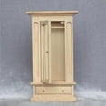 thumbnail image 3 of Armario de espejo de Simple con barra de ropa colgante para muebles de 1:12 dormitorio de, 3 of 9