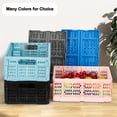 thumbnail image 4 of PAG-Mass Heavy Duty Plastic Milk Crates for Storage, 4-Pack Stackable Storage Bins for Organizing, Collapsible Storage Basket with Handle for Groceri, 4 of 8