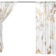 thumbnail image 4 of Dreamtimes Gold Black Marble W55 x L78 Inches Sheer Gauze Door Window Curtain Panels Drapes for Living Room Bedroom Kids Room Decoration Window Treatment Set of 2 Panels, 4 of 4