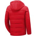 thumbnail image 3 of XMMSWDLA Deals Clearance Tops for Men Winter Stitching Casual Thick Fit Side Seam Pockets Warm Zipper Cotton Jacket, 3 of 4