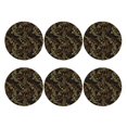 thumbnail image 2 of Pofeuu Sea Turtle With Ocean Print Leather Coasters Set of 6, Round Cups Mugs Mat Pad for Home Kitchen Heat Resistant Drink Coasters,Round Shape, 2 of 7