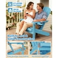 thumbnail image 4 of WINSOON All Weather HIPS Outdoor Plastic Adirondack Chairs Set Of 4-Baby Blue, 4 of 7