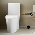thumbnail image 3 of St. Tropez One-Piece 14" Rough-in 1.1/1.6 GPF Dual Top Vortex Flush Elongated Toilet in Matte White, 3 of 9