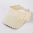 thumbnail image 2 of CUZIBR Women'S Golf Hats Solid Colro Breathable Summer Riding Visor Hat Foldable Adjustable Version Golf Cap Soft Lightweight Summer Uv Protection Beach Outdoor Headwear,Beige,One Size, 2 of 3