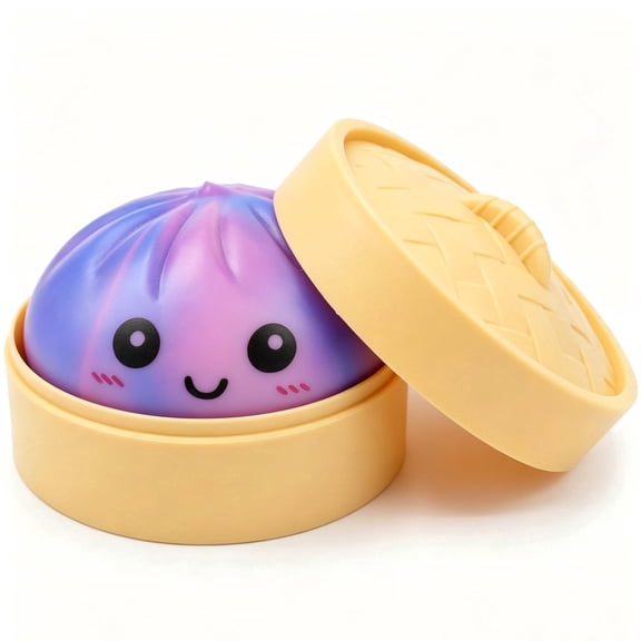 Dumpling Squishy, Squishy Dumpling Toy, Cute Stress Balls Fidget Sensory Toys, Stocking Stuffers with Food Steamer Stretchy Desk Toys