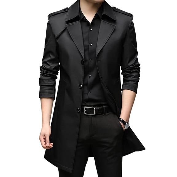 Men'S Versatile Trench Coat for Spring, Autumn, and Winter - Stylish and Functional