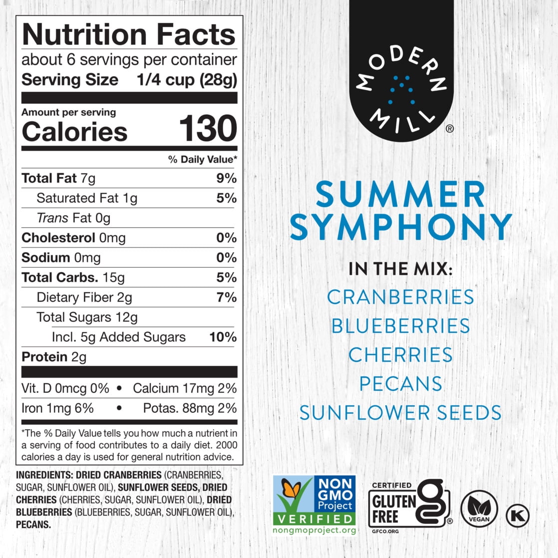 (4 pack) Modern Mill Summer Symphony Salad Topper 6oz, Gluten-Free, Vegan, Non-GMO