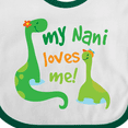 thumbnail image 4 of Inktastic My Nani Loves Me Grandson Dinosaur Boys Baby Bib, 4 of 4
