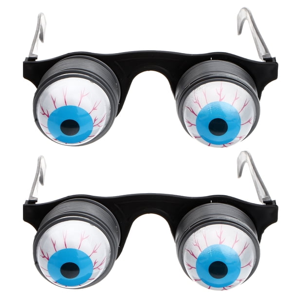 KAKOWELY 2 gafas de disfraz divertidas con ojos saltones para fiesta de disfraces de Halloween (ojos aleatorios)