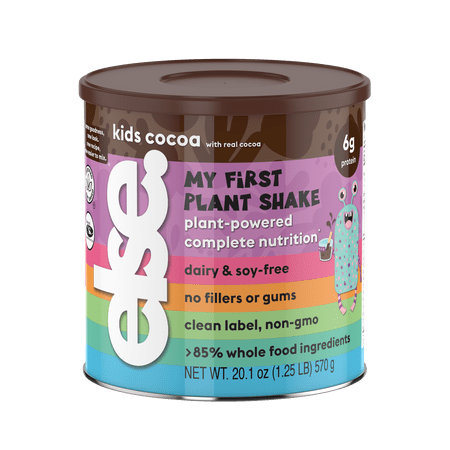 Else Nutrition Kids Shake Mix - Plant-Based, Dairy-Free Protein Powder w/ 25+ Vitamins (Chocolate, 1-Pack)