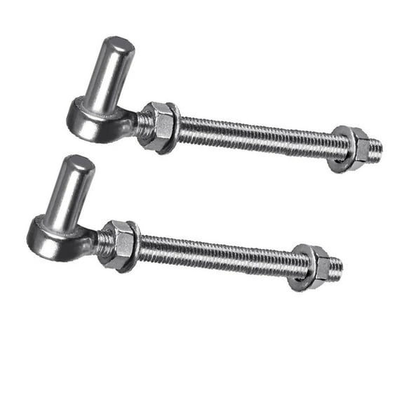 Pair Of J Bolts Gate Hinges Steel Metal Farm Gate Hinges Smooth Swing Gate Hinges Quick Installation for rusts Frees U