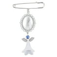 thumbnail image 3 of RABBITH Wedding Boutonniere Oval Bouquet Charm Pin Brooch Angel Wing Photo Charm Mother of The Bride Or Groom with Lacy Frame, 3 of 13