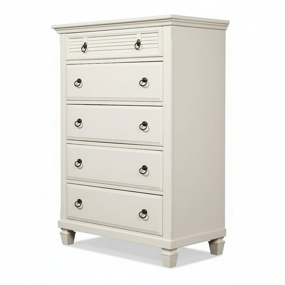 Alpine Furniture Winchester 5-Drawer Chest - White