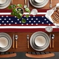 thumbnail image 4 of Beautynvta 4th of July Table Runner, Stars and Stripes Patriotic Table Runner, Red White Blue American Independence Memorial Day Kitchen Dining Table Decor, 13x72 Inch, 4 of 9