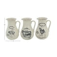 thumbnail image 3 of DecMode 9"W, 12"H Porcelain Farmhouse Vase, White, 3 - Pieces, 3 of 13