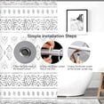 thumbnail image 5 of Extra Long Shower Curtain 84 inch Length, Grey Yellow Boho Farmhouse Shower Curtain Set for Bathroom, Water Resistant Polyester Fabric Machine Washable, 5 of 6